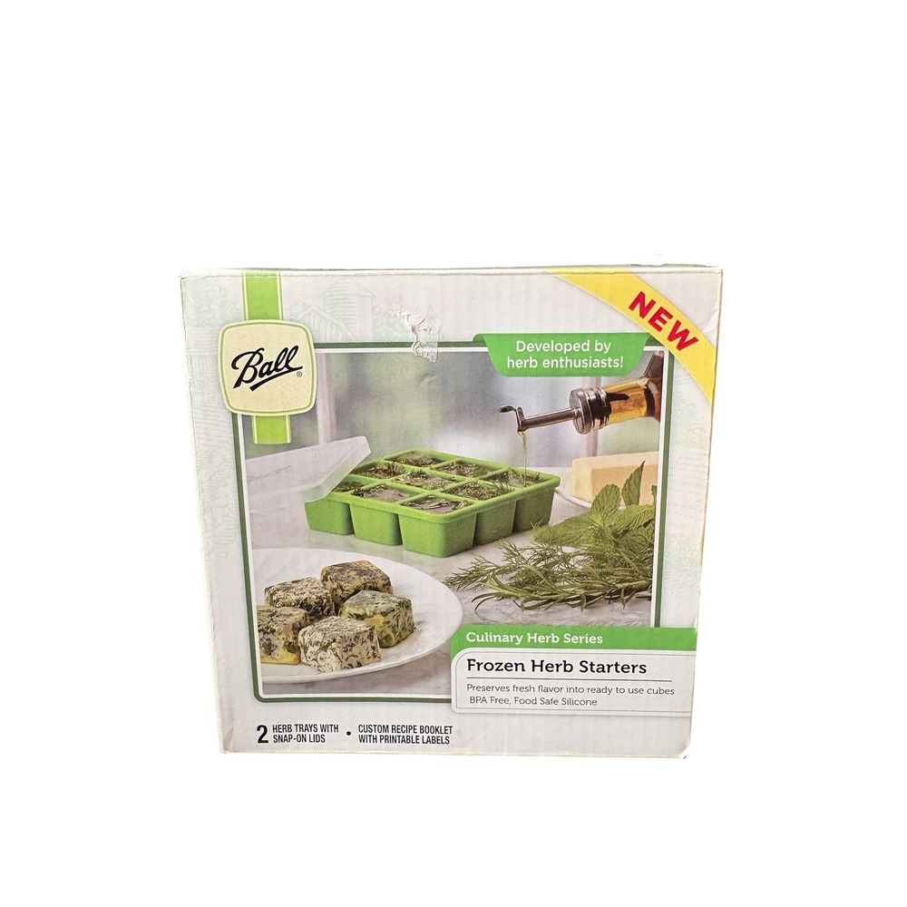 Ball Frozen Herb Starters Culinary Herb Series New In Box BPA Free Silicone Tray